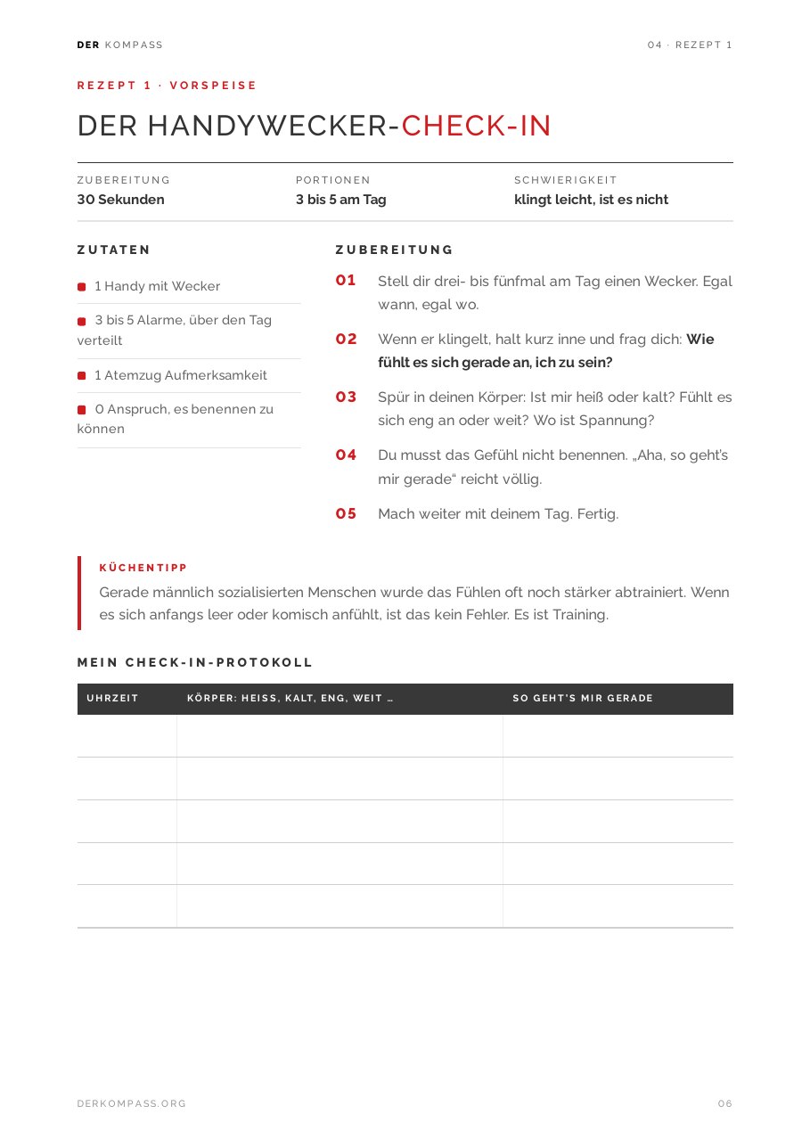 Seite: Rezept Handywecker-Check-in